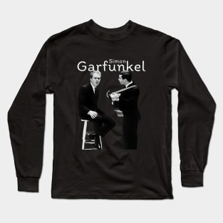 Simon & Garfunkel folk rock duo art 90s style retro vintage 80s Long Sleeve T-Shirt